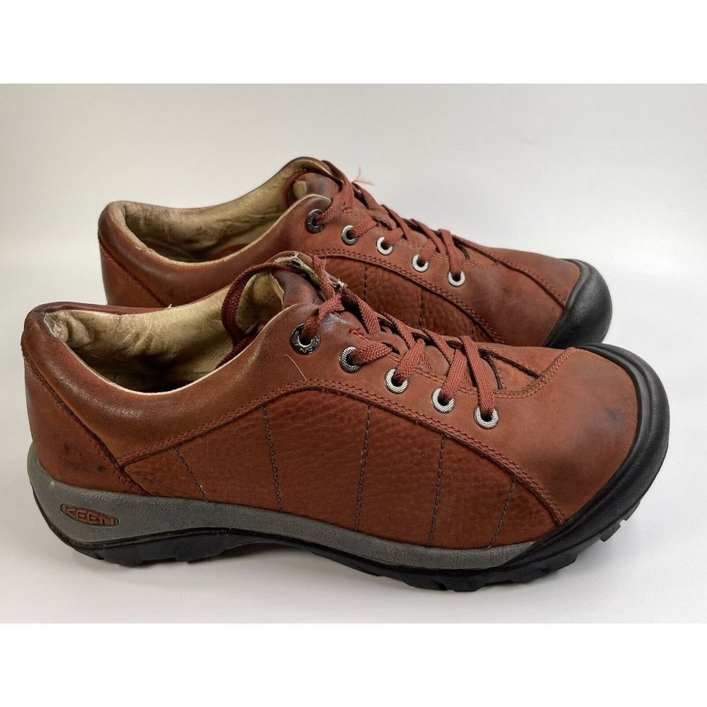 Keen TXS 0513 Womens Presidio Shoes Low Red Hiking Comfort Size 9.5 with Stained